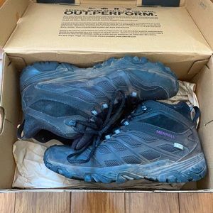 Merrell waterproof hiking boots with vibram sole